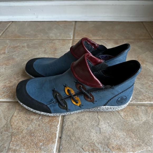 Rieker-Switzerland Liv Zip Blue Bootie Z7582 - Picture 6 of 10